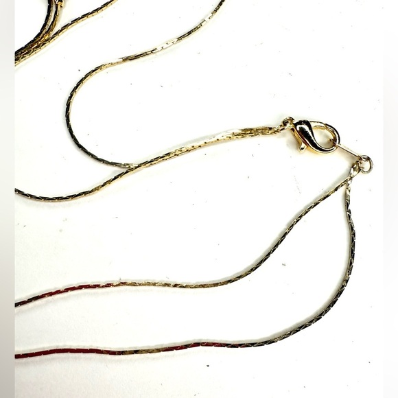 Double Strand 18 Inch Puffy Hearts and Beads Gold Plated Island Vibe Necklace - Picture 9 of 15